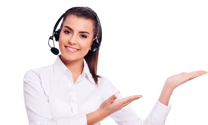 Smiling Woman Headset Presentation Something 1